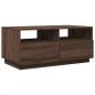 Preview: Couchtisch mit LED-Leuchten Braun Eichen-Optik 90x49x40 cm