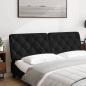 Preview: Kopfteil-Kissen Schwarz 160 cm Samt