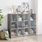 Preview: Bücherregal mit Türen Grau Sonoma 136x37x109 cm Holzwerkstoff