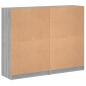 Preview: Bücherregal mit Türen Grau Sonoma 136x37x109 cm Holzwerkstoff