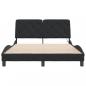 Preview: Bettgestell mit LED-Leuchten Schwarz 140x190 cm Samt