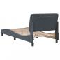 Preview: Bettgestell mit LED-Leuchten Dunkelgrau 90x190 cm Samt