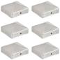 Preview: ARDEBO.de - Pfostenkappen 6 Stk. Pyramide Verzinktes Metall 71 x 71 mm  