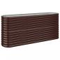 Preview: Hochbeet Pulverbeschichteter Stahl 152x40x68 cm Braun