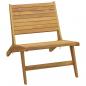 Preview: Gartenstuhl mit Fußstütze Massivholz Teak