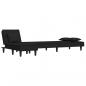 Preview: Schlafsofa in L-Form Schwarz 255x140x70 cm Samt