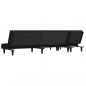 Preview: Schlafsofa in L-Form Schwarz 255x140x70 cm Samt