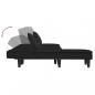 Preview: Schlafsofa in L-Form Schwarz 255x140x70 cm Samt