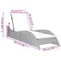 Preview: Sonnenliege mit Auflage Braun 60x205x73 cm Poly Rattan