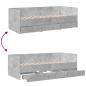 Preview: Tagesbett mit Schubladen Betongrau 100x200 cm Holzwerkstoff