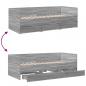 Preview: Tagesbett mit Schubladen Grau Sonoma 90x200 cm Holzwerkstoff