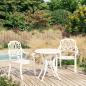 Preview: ARDEBO.de - 3-tlg. Bistro-Set Aluminiumguss Weiß