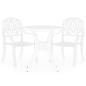 Preview: 3-tlg. Bistro-Set Aluminiumguss Weiß