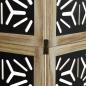 Preview: 4-tlg. Raumteiler Braun und Schwarz Massivholz Paulownia