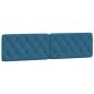 Preview: Bettgestell mit Kopfteil Blau 200x200 cm Samt