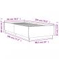 Preview: Bettgestell Braun Eichen-Optik 90x200 cm Holzwerkstoff