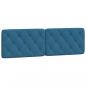 Preview: Bett mit Matratze Blau 160x200 cm Samt