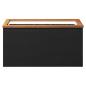 Preview: Pflanzkübel Schwarz 80x40x40 cm Poly Rattan