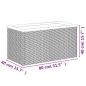 Preview: Pflanzkübel Schwarz 80x40x40 cm Poly Rattan