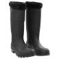 Preview: Gummistiefel mit Herausnehmbarem Innenfutter Schwarz Gr. 45 PVC