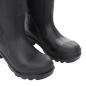 Preview: Gummistiefel mit Herausnehmbarem Innenfutter Schwarz Gr. 40 PVC