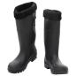 Preview: Gummistiefel mit Herausnehmbarem Innenfutter Schwarz Gr. 40 PVC