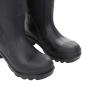 Preview: Gummistiefel mit Herausnehmbarem Innenfutter Schwarz Gr. 40 PVC