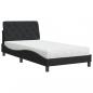 Preview: Bett mit Matratze Schwarz 100x200 cm Samt