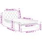 Preview: Bett mit Matratze Schwarz 100x200 cm Samt