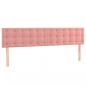 Preview: Boxspringbett mit Matratze & LED Rosa 120x190 cm Samt