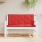 Preview: ARDEBO.de - Gartenbank-Auflagen 2 Stk. Rot 120x50x7 cm Oxford-Gewebe