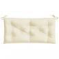 Preview: Gartenbank-Auflage Cremeweiß 110x50x7 cm Oxford-Gewebe