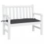 Preview: Gartenbank-Auflage Schwarz 110x50x7 cm Oxford-Gewebe