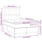Preview: Boxspringbett mit Matratze Schwarz 120x190 cm Kunstleder