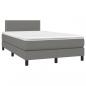 Preview: Boxspringbett mit Matratze Dunkelgrau 120x190 cm Stoff
