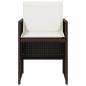 Preview: Gartenstühle mit Kissen 4 Stk. Braun Poly Rattan