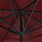 Preview: Sonnenschirm mit Aluminium-Mast 600 cm Bordeauxrot 