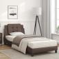 Preview: Bett mit Matratze Braun 100x200 cm Kunstleder