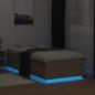 Preview: Bettgestell mit LED Sonoma-Eiche 90x190 cm Holzwerkstoff