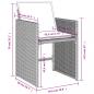Preview: Gartenstühle mit Kissen 4 Stk. Hellgrau Poly Rattan