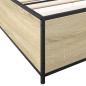 Preview: Bettgestell Sonoma-Eiche 200x200 cm Holzwerkstoff und Metall