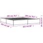 Preview: Bettgestell Sonoma-Eiche 200x200 cm Holzwerkstoff und Metall