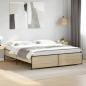 Preview: Bettgestell Sonoma-Eiche 200x200 cm Holzwerkstoff und Metall
