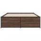 Preview: Bettgestell Braun Eichen-Optik 120x190 cm Holzwerkstoff Metall