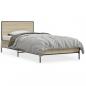 Preview: ARDEBO.de - Bettgestell Sonoma-Eiche 75x190 cm Holzwerkstoff und Metall