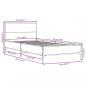 Preview: Bettgestell Sonoma-Eiche 75x190 cm Holzwerkstoff und Metall