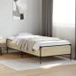 Preview: ARDEBO.de - Bettgestell Sonoma-Eiche 100x200 cm Holzwerkstoff und Metall
