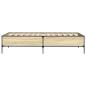 Preview: Bettgestell Sonoma-Eiche 100x200 cm Holzwerkstoff und Metall