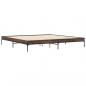 Preview: Bettgestell Braun Eichen-Optik 200x200 cm Holzwerkstoff Metall