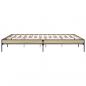 Preview: Bettgestell Sonoma-Eiche 200x200 cm Holzwerkstoff und Metall